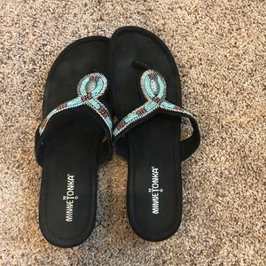 Minnetonka Beaded Sandals Flip Flops
